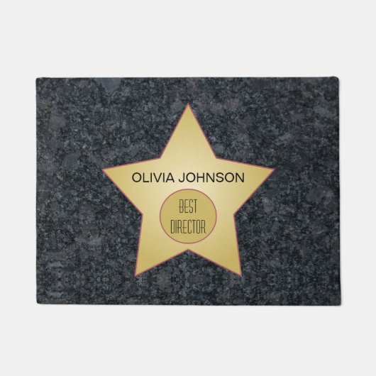 Gold Star Hollywood Superlatief Deurmat (Voorkant)