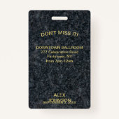 Gold Star Hollywood VIP Pass Party Favor Badge (Achterkant)