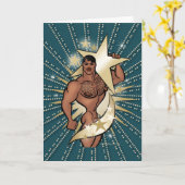 Gold Star Hunk Wenskaart Kaart (Gele Bloem)