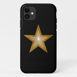 "Gold" Star iPhone hoesje zwart