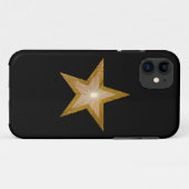 "Gold" Star iPhone hoesje zwart (Achterkant (horizontaal))