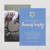 Gold Star Jewish Memorial Funeral Photo-script Bedankkaart (Voorkant / Achterkant)