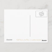 Gold Star 'Jouw tekst' briefkaart zwart (Achterkant)