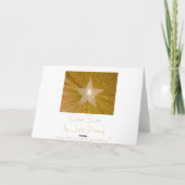 Gold Star 'Jouw tekst' groetjes kaart voortekst (Achterkant)