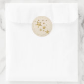 Gold Star-Kerst sticker (Tas)