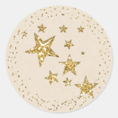Gold Star-Kerst sticker (Voorkant)