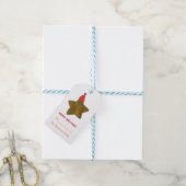Gold Star Kerstmis Cadeaulabel (Met Touw)