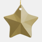 Gold Star-kerstversiering -  Sjabloon Keramisch Ornament (Voorkant)