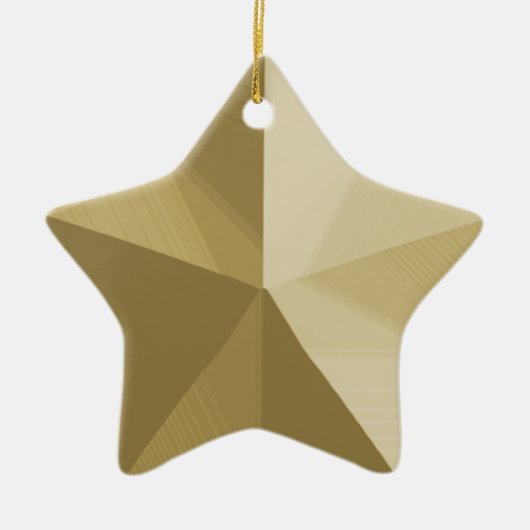 Gold Star-kerstversiering -  Sjabloon Keramisch Ornament (Voorkant)