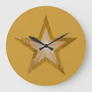 "Gold" Star-klok rond goud Grote Klok
