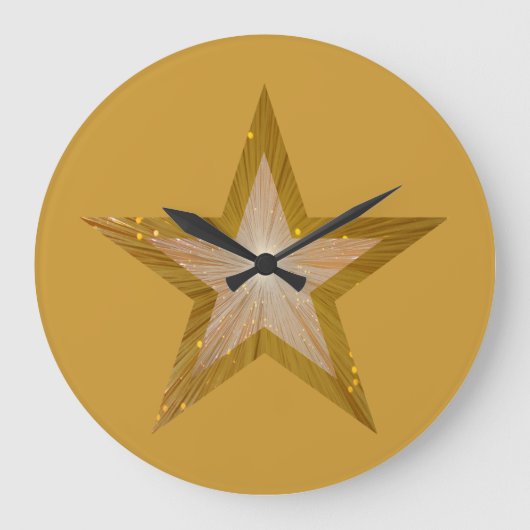 "Gold" Star-klok rond goud Grote Klok (Voorkant)