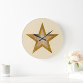 "Gold" Star-klokronde crème Grote Klok (Huis)