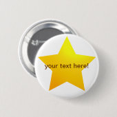 Gold star - knoopbadge ronde button 5,7 cm (Voorkant /achterkant)