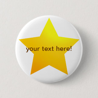 Gold star - knoopbadge ronde button 5,7 cm