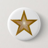 "Gold" Star-knop wit Ronde Button 5,7 Cm (Voorkant)