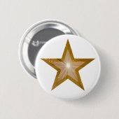 "Gold" Star-knop wit Ronde Button 5,7 Cm (Voorkant /achterkant)