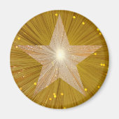 Gold Star koelkast magneet rond (Voorkant)