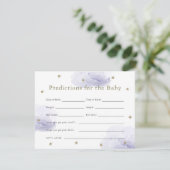 Gold Star & Lavender Cloud Predication Kaart (Staand voorkant)