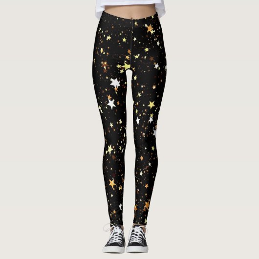 Gold Star Leggings - Comfortabel en stijlvol (Voorkant)