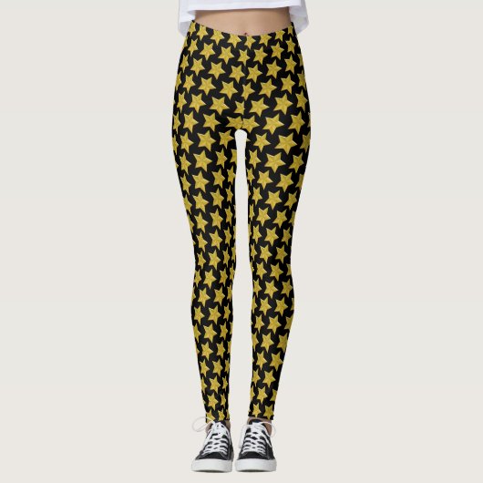 Gold Star-Leggings Leggings (Voorkant)
