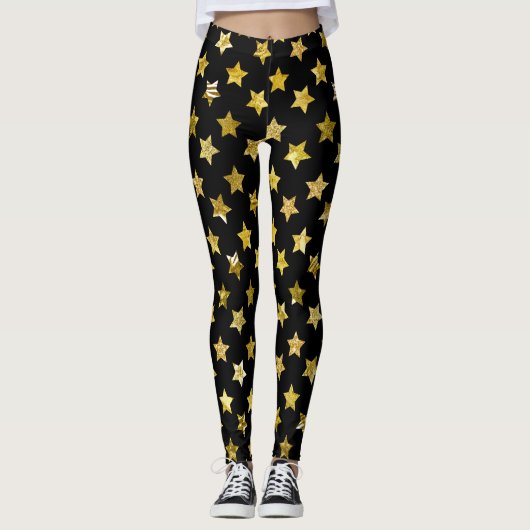 Gold Star-Leggings Leggings (Voorkant)