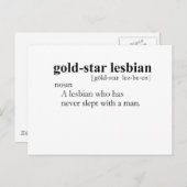 GOLD STAR LESBIAN (definitie) Briefkaart (Voorkant / Achterkant)