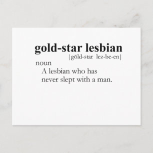 GOLD STAR LESBIAN (definitie) Briefkaart