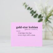 GOLD STAR LESBIAN (definitie) Briefkaart (Staand voorkant)