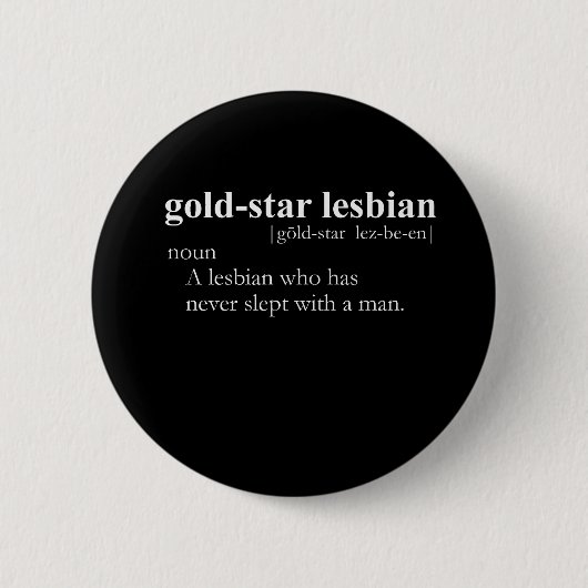 GOLD STAR LESBIAN (definitie) Ronde Button 5,7 Cm (Voorkant)