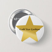 Gold Star Lesbian Ronde Button 5,7 Cm (Voorkant /achterkant)