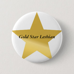 Gold Star Lesbian Ronde Button 5,7 Cm
