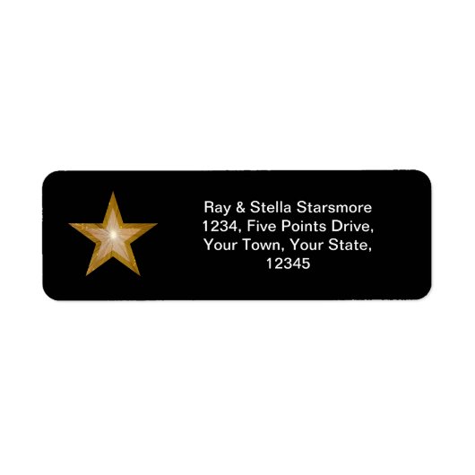Gold Star-logo zwart Etiket (Voorkant)