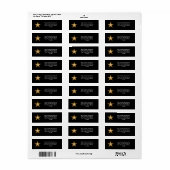 Gold Star-logo zwart Etiket (Full Sheet)