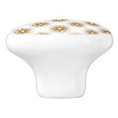 Gold Star Medallion Pattern Ceramic Knob Keramische Knop (Zijkant)