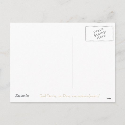 Gold Star 'Merry Kerstmis' briefkaart zwart (Achterkant)