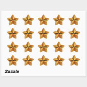 Gold Star Metallic look Aangepaste stickers (Vel)