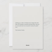 Gold Star Minimalist Christmas Card Feestdagenkaart (Achterkant)