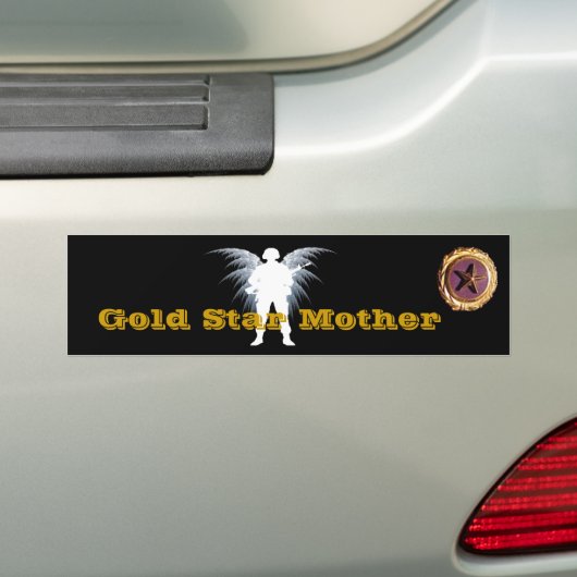 Gold Star-moeder Bumpersticker (Op auto)