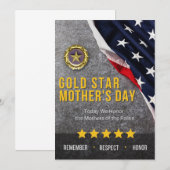 Gold Star-Moederdag Kaart (Voorkant / Achterkant)