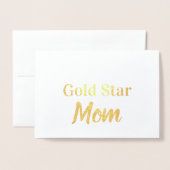Gold Star Mom Happy Moederdag Gold Folie Kaarten (Voorkant met envelop)