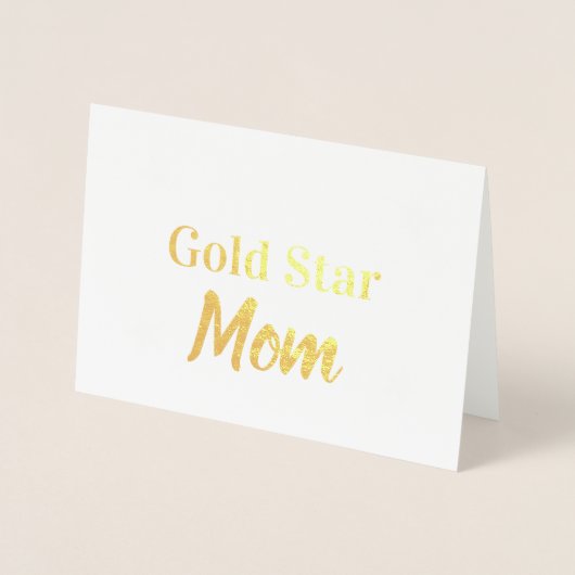 Gold Star Mom Happy Moederdag Gold Folie Kaarten (Voorkant)