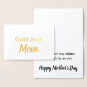 Gold Star Mom Happy Moederdag Gold Folie Kaarten (Display)
