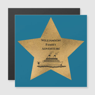 Gold Star Monogram cruise Ship Finder Blue