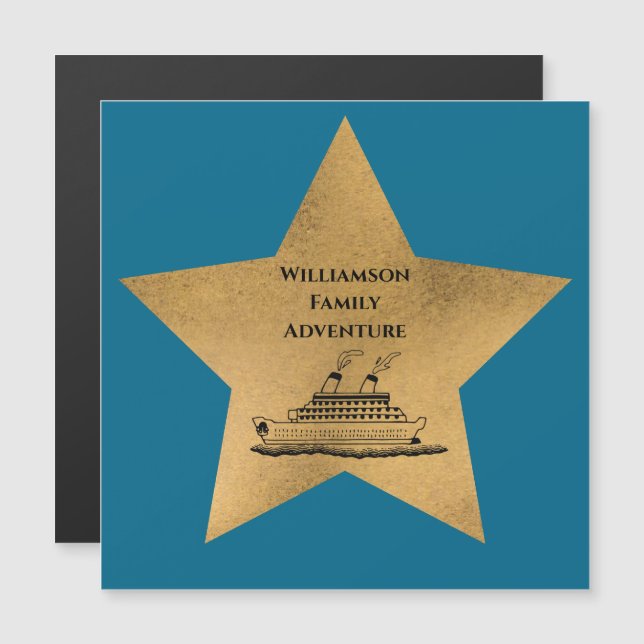 Gold Star Monogram cruise Ship Finder Blue (Voorkant / Achterkant)