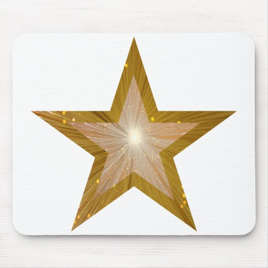Gold Star-mousepad wit Muismat (Voorkant)