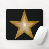 Gold Star mousepad zwart Muismat (Met muis)