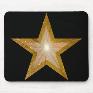 Gold Star mousepad zwart Muismat