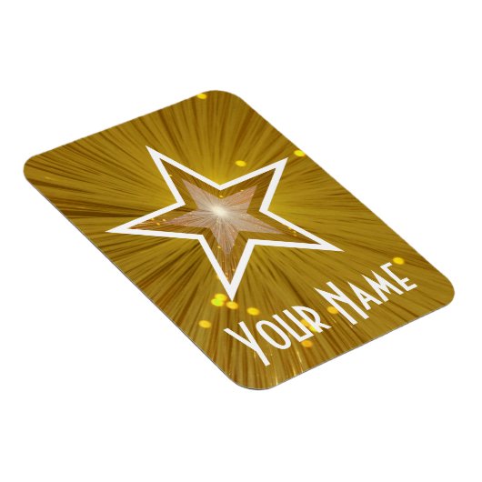 'Gold' Star 'Name' flexibele magneet (Rechterzijde)