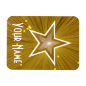 'Gold' Star 'Name' flexibele magneet (Horizontaal)