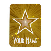 'Gold' Star 'Name' flexibele magneet (Verticaal)